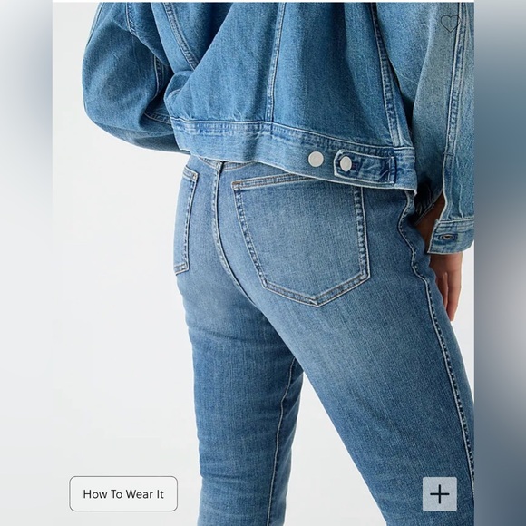 J Crew Curvy vintage slim-straight Jean in Warm Surf wash - NWT - SIZE T28 - Picture 3 of 6